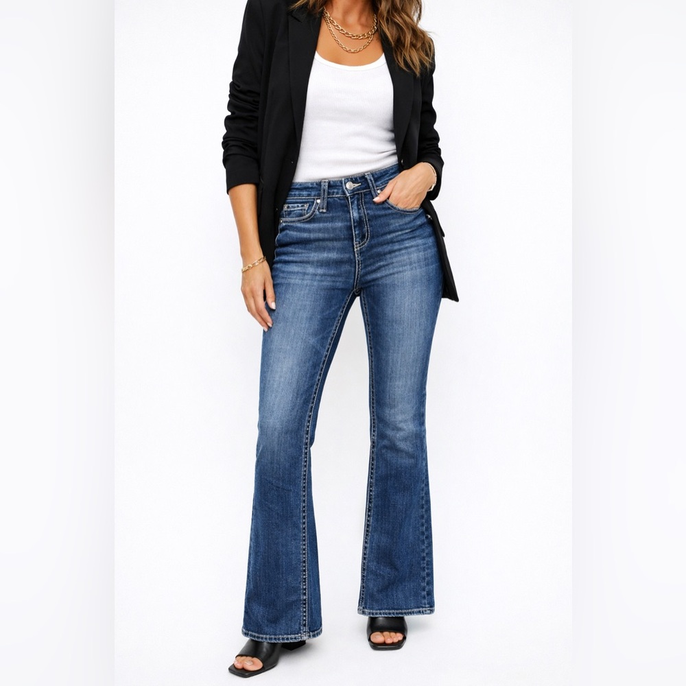 Daytrip Mid Blue High-Rise Flare Jeans